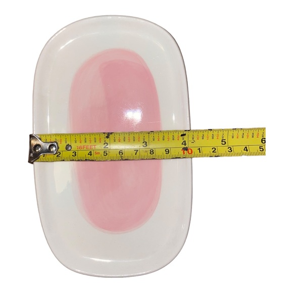 Rae Dunn  butter dish Smear. Typewriter pink polka dot - Picture 6 of 7